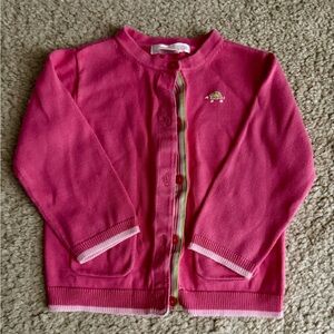 Janie and Jack Bright Pink Cardigan